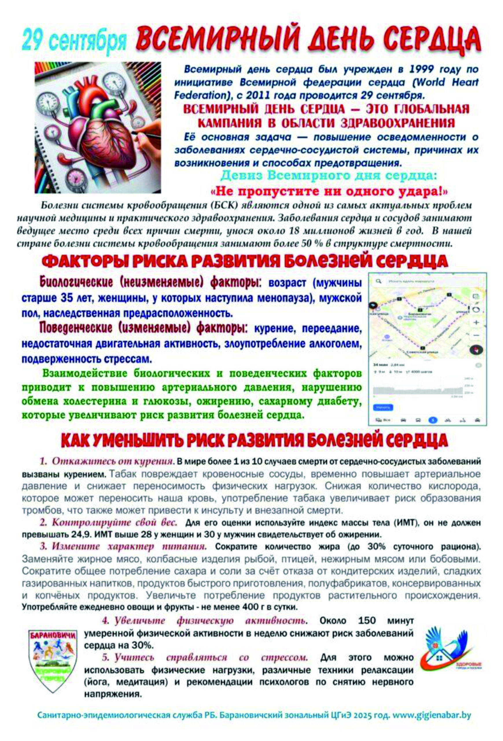 29 сентября — Всемирный день сердца