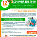 12 марта — Всемирный день здоровья почек